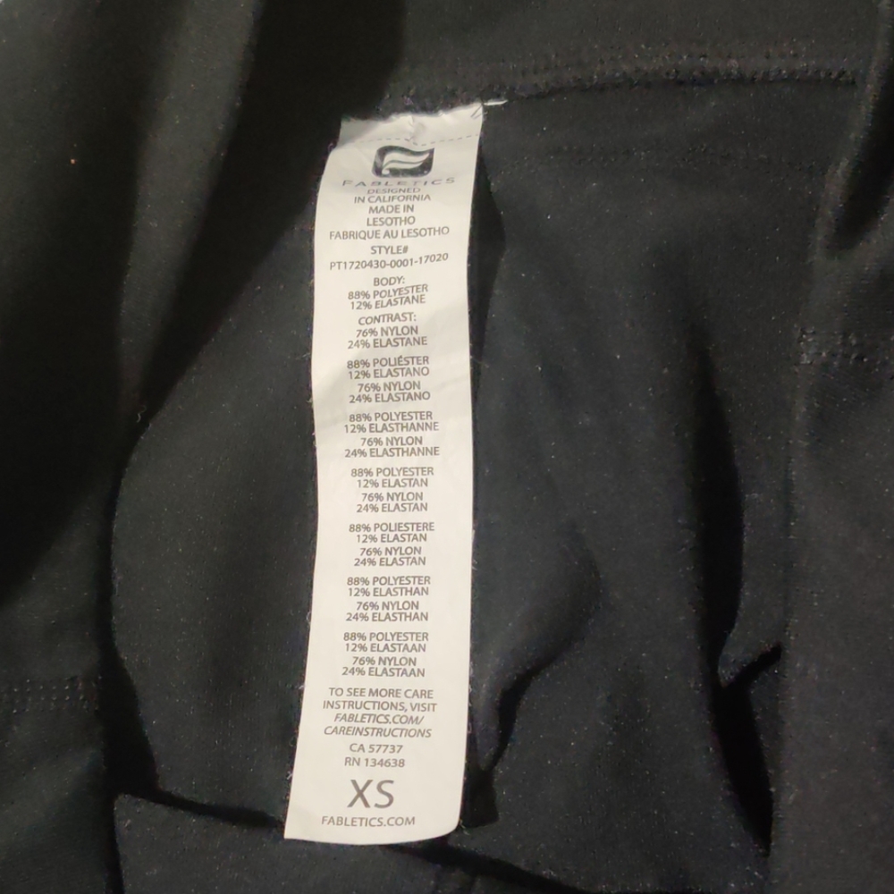 FABLETICS BLACK MESH LEGGINGS SIZE XS SUPER CUTE - Picture 8 of 8